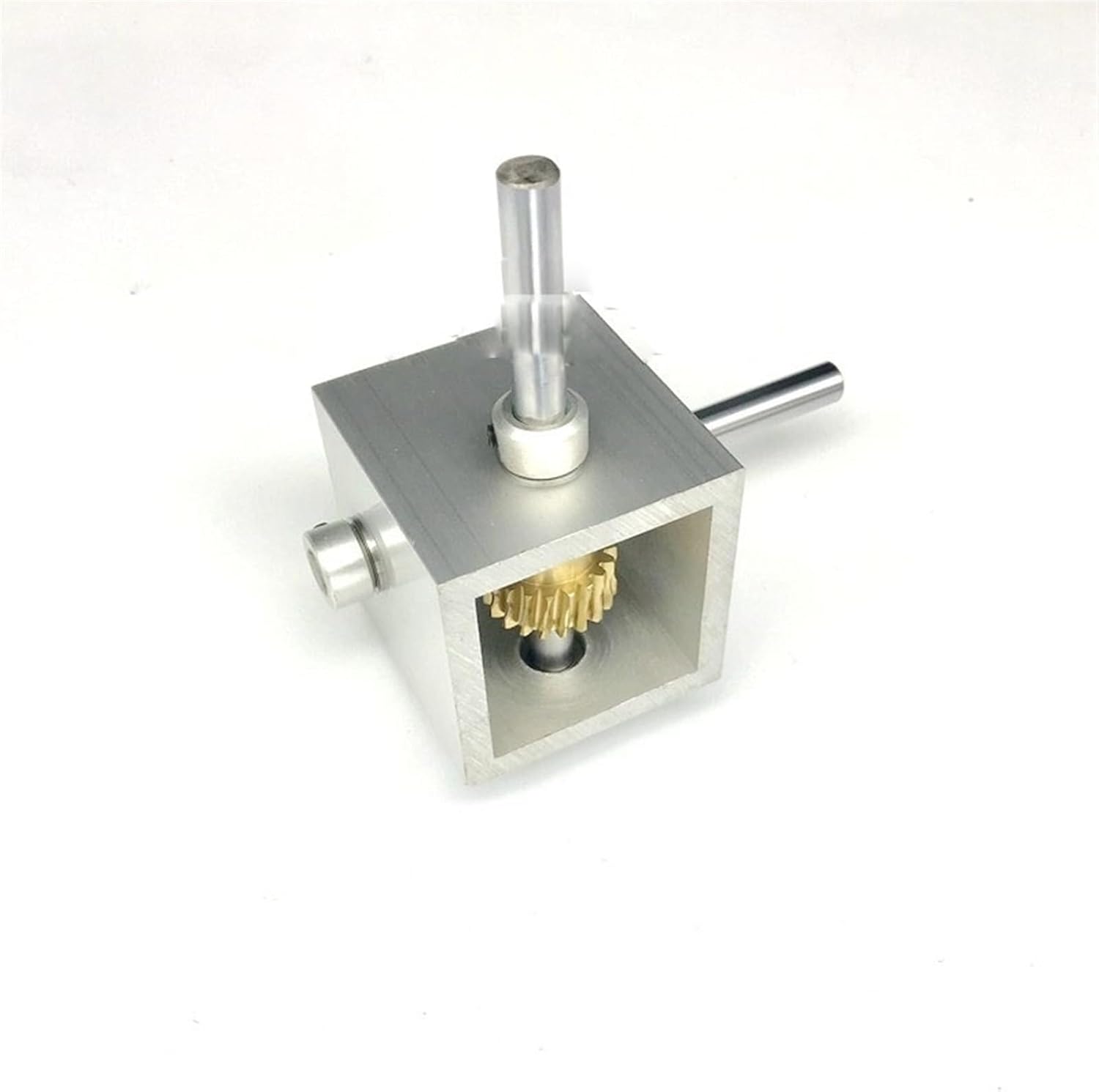 Miter Transmission 1pcs 90 Degree Worm Gear Gearbox 1 to 10 1 to 20 Reduction Gearbox Angle Steering Device Right Angle Reversing Gearbox Pinion Mechanical (Color : 1:20 6mm in Shaft and 6mm