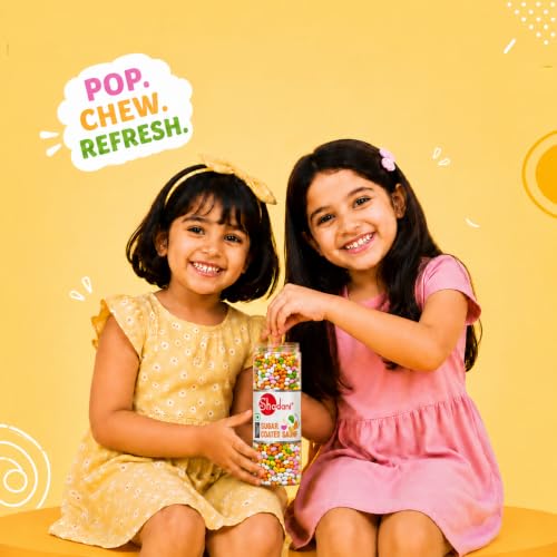 Image of Shadani Sugar Coated Saunf (Can Of 270g), Colourful Mouth Fresheners | After Meal Saunf Mukhwas | Colorful Aromatic Fennel Seed | Sweet Crunchy Fennel Mouth Freshener | Colorful After-Meal Indian Snack (2)