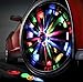 Produktbild QIEI 7 Farben Solar Energie RGB Flash Auto Rad Reifen Ventilkappe Lichter W/Fernbedienung (4 Stück)