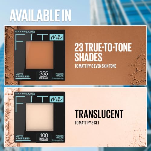 Image of Maybelline Fit Me Matte + Poreless Pressed Face Powder Makeup & Setting Powder, Buff Beige, 1 Count
