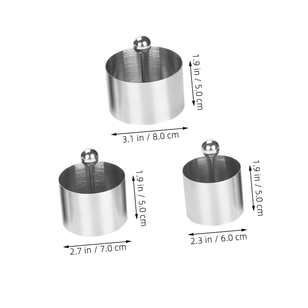 ABOOFAN Round Cold Dish Molding Ring Steel Mold Cake Ring Pastry Professional Kitchen Tool