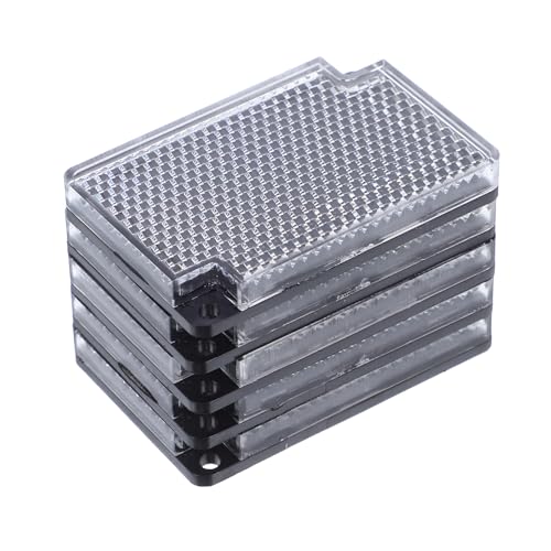 BESPORTBLE Lot de 5 réflecteurs carrés rétro avec structure en nid d'abeille - Accessoire hautement réfléchissant pour photocellules photoélectriques - Utilisation polyvalente pour le trafic