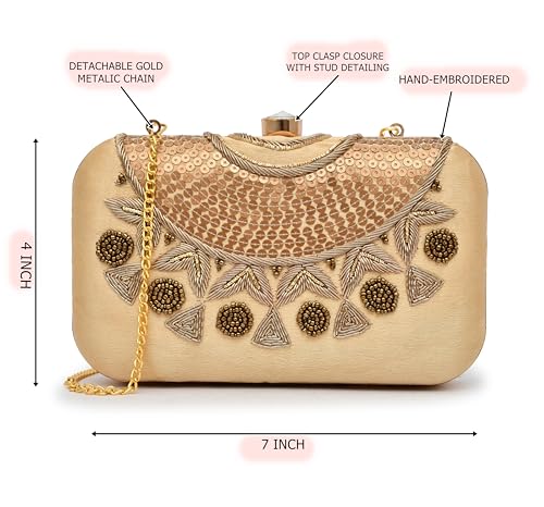 Image of For The Beautiful You Neck Embroidered Women's Clutch