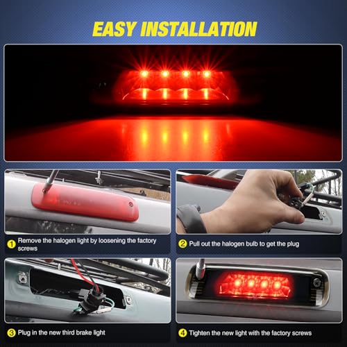 Image of Nilight Third Brake Light for Jeep Cherokee 1997 1998 1999 2000 2001