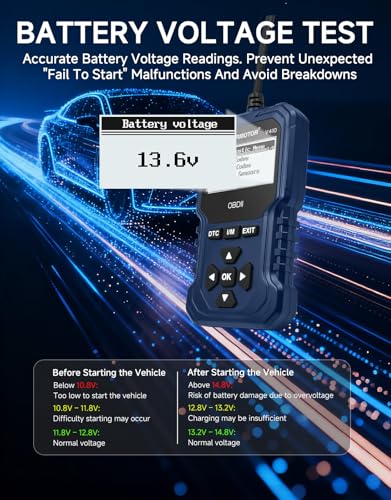 Image of V410 OBD2 Scanner Code Reader, Car Scanner Diagnostic Tool Check Engine Light, Graphic Live Data, I /M Smog Test, Battery Voltage Test - CAN Diagnostic Scan Tool for All OBDII Vehicles