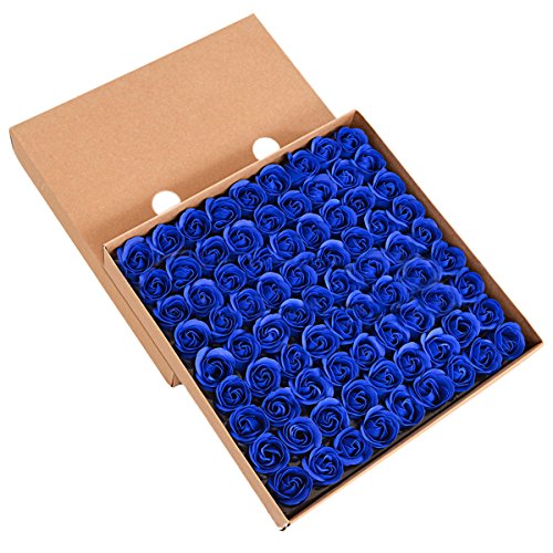 Butterme 81pcs handgemachte Duftbadeseife Rosen-Knospe Blütenblätter Hochzeits -Bevorzugung in Geschenkbox,Groß für Weihnachten Geburtstag Cover