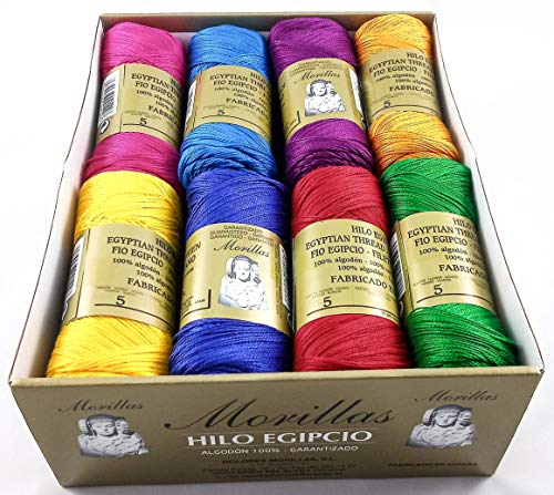 Zepelines Ne 5/2 de algodón perlé en pack de 16 con tonos oscuros surtidos 5