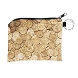 Maße: ca. 12 x 9 cm Fringoo kleine Brieftasche, super geeignet für Münzen, mit Schlüsselring und Reißverschluss und lustigen Emoji-Motiven Mehrfarbig Gold Coins