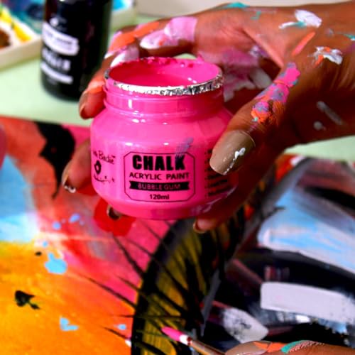Image of Little Birdie Home Decor Chalk Paint Charcoal - 450 ml |for Wood Furniture, Wall, Home Decor, Glass, Terracotta Pots & Acrylic | Multi Surface Paint