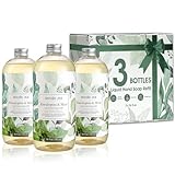 ROMIIE ZOI Eucalyptus & Mint Liquid Hand Soap Refill, Gentle & Moisturizing Formula, Natural Cruelty-Free Soap, Large 750 ML Bottles Bulk for Kitchen, Bathroom, and Dispensers (26 FL OZ, Pack of 3)