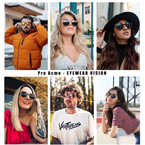 Pro Acme Polarized Sunglasses for Women Men Classic Round 100% UV Protection Lightweight TR90 Unbreakable Frame Sunglasses2