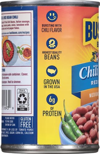 Bush'S Best 001689 Canned Chili Beans Red Beans In A Medium Chili Sauce, Source Of Plant Based Protein And Fiber, Low Fat, Gluten Free thumb #6