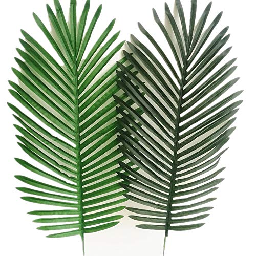 Jiumengya 12Pcs Fake Green Leaves 70Cm Simulated Leaf Plants Fake Palm Tree Leaf Artificial Greenery (Green) #TOP5