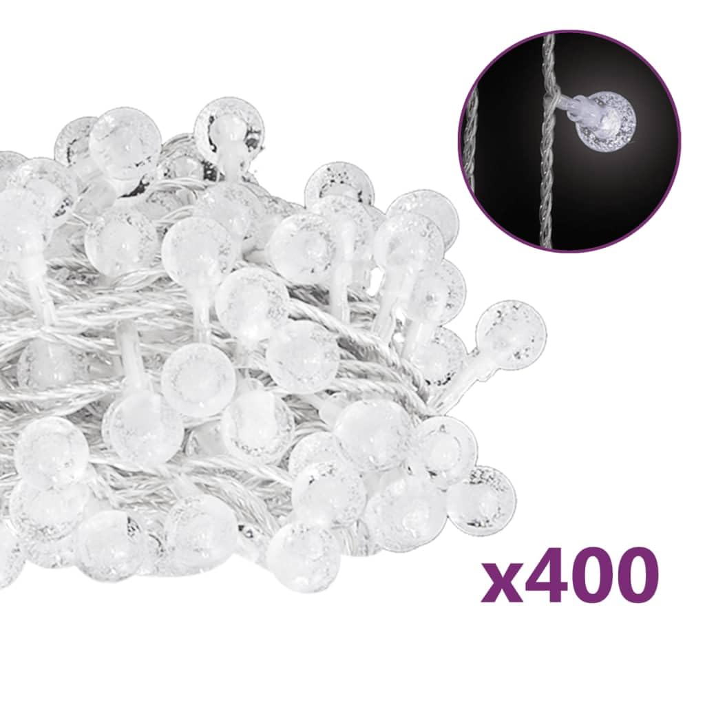 SKM Lichterkette Kugeln 40 m 400 LED Kaltweiß 8 Funktionen,1,74 KG,328815
