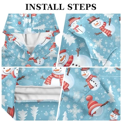 Kids Hoodies Sweaters Christmas Xmas Snowman Hooded Sweatshirts with Big Pockets for Boys Girls B04000733