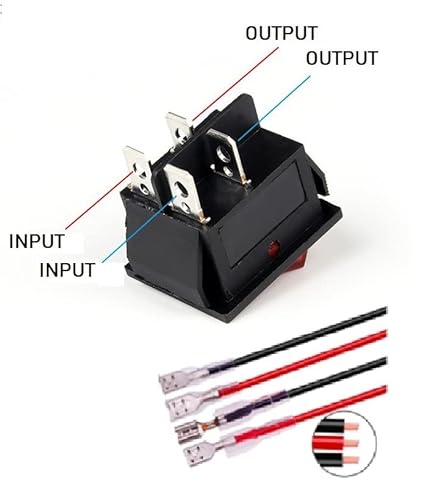 3Pcs Kcd4 Rocker Switch 16A 250V 20A 125V On/Off -Red Switch 4 Pin 2 Position Dpst Snap In Boat Rocker Toggle Switch With Wires And Waterproof Silicone Cover #TOP4