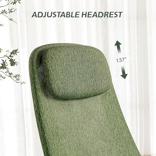 Image of EUREKA ERGONOMIC Mesh Office Chair, Ergonomic Office Desk Chair with Adjustable Headrest, Comfy Home Desk Chair with Adjustable Lumbar Support, High Back Office Chair with Arms and Wheels, Green