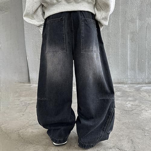 Pantalones vaqueros cargo para niños cómodos para evitar roturas 7
