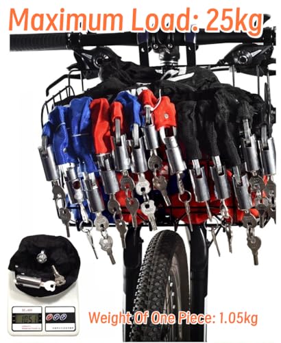 LEXICANMHS Faltbarer Fahrradkorb - Hängender Gepäckkorb vorne und hinten,Schnellverschluss-Aufbewahrungsgestell für Fahrradlenker und Gepäckträger hinten,Max Tragkraft 25 kg,Wasserdicht und Rostfrei
