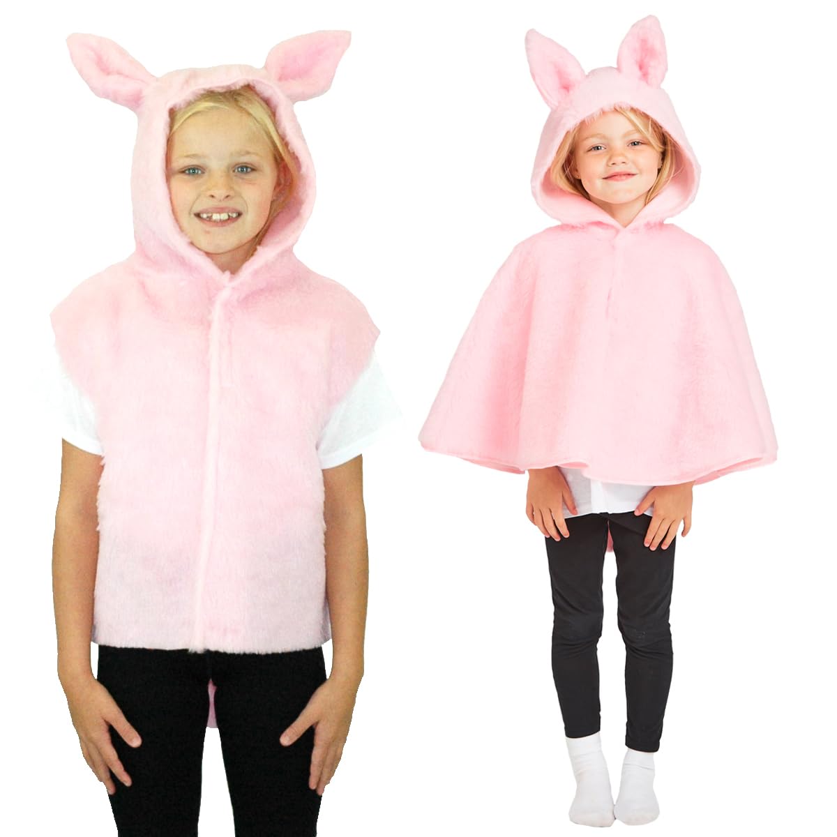 Charlie Crow Pig Cape Toddler Costume for kids one size 3-5 Years, Pink