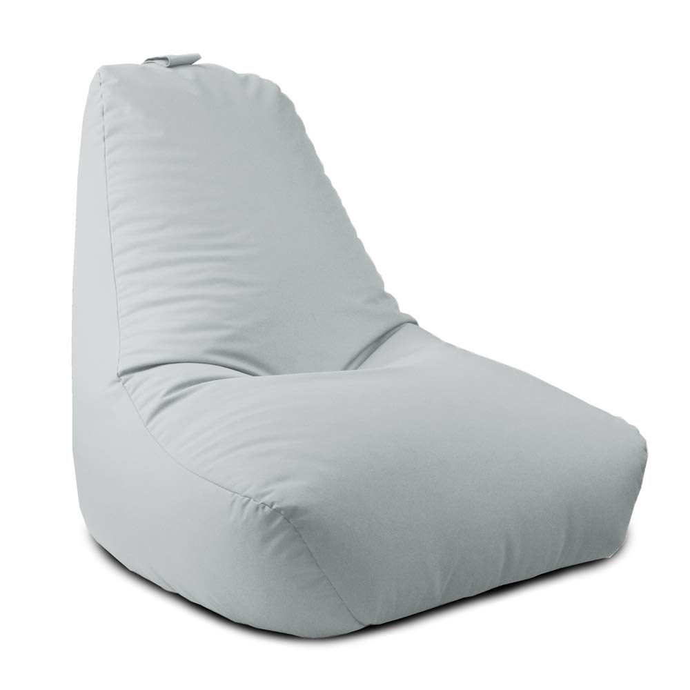 rucomfy Beanbags Large Indoor/Outdoor Adult Bean Bag Chair, Home & Garden Recliner Seat, Durable & Water Resistant 97 x 82 x 80cm (Platinum Grey, Beanbag Only)
