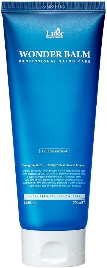 LADOR Wonder Balm (200ml) | 50 Seconds Protein Hair Repair & Moisturizing Treatment | 100 Hrs Intense Hydration | Suitable for Dry, Dull, Coloured, Frizzy & Damaged Hair