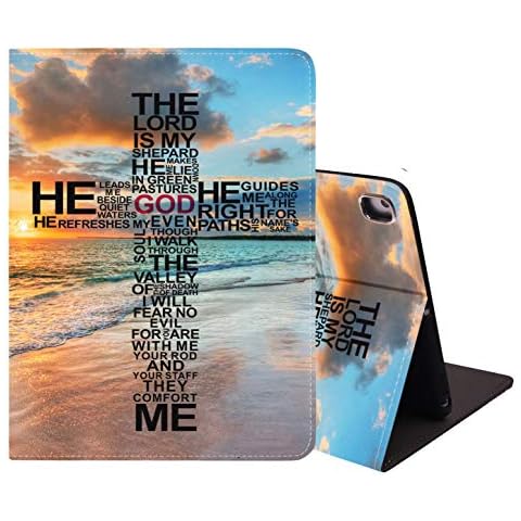 LACOMA for iPad Mini 5/Mini 4 Case, iPad Mini 1/2/3 Case, Protective Leather Case, Adjustable Stand Auto Wake&Sleep Smart Case for iPad Mini 5th/4th Gen 7.9 inch - God Jesus Christian Cross Cover