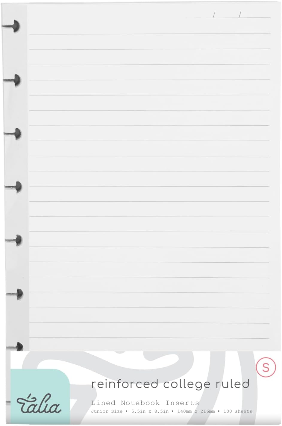 Talia Discbound Notebook Refills (yDeluxe Expansion Kit, Junior (5.5in x 8.5in))