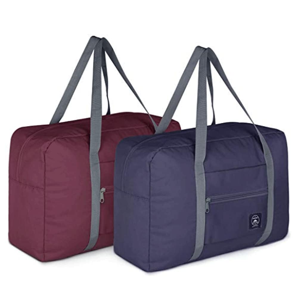 Lchkrep2 Pack Foldable Travel Duffel [[Bag]] for Airlines [Carry] on Weekender [Overnight] Hospital Tote Gym Duffel [[Bag]] with Toiletry [[Bag [Overnight] [[Bag For Women
