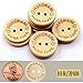 100pcs Wooden Handmade with Love Round Crafts Decor 2 Holes Wooden Sewing Buttons,20MM