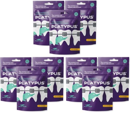 Image of Platypus Orthodontic Flossers for Braces, 40 Count (Pack of 9)