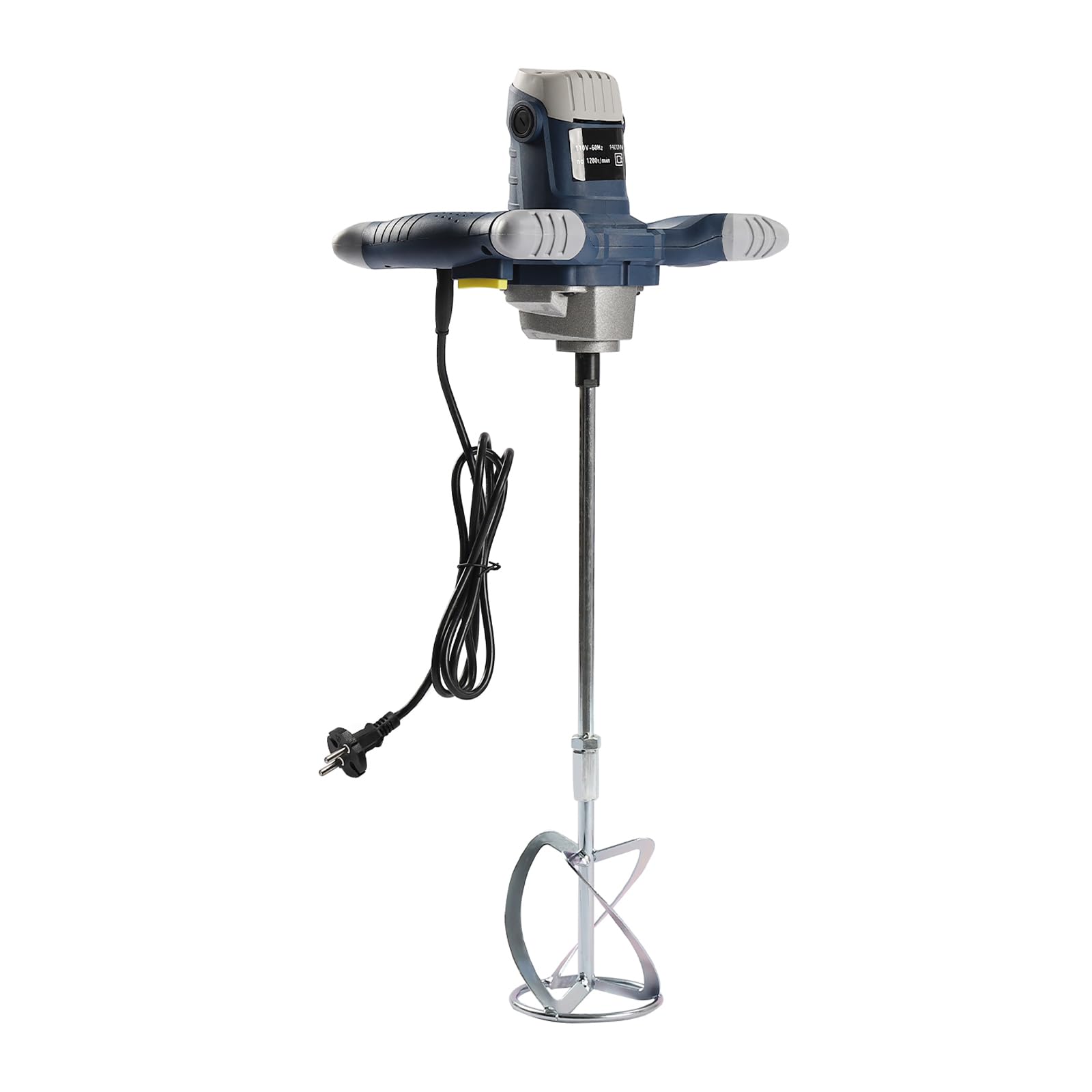 Mezclador de pintura y mortero, 1400 W, 1200 rpm, 6 velocidades, 1200 mm de diámetro, para alimentos, pintura, pegamento, migas, masilla