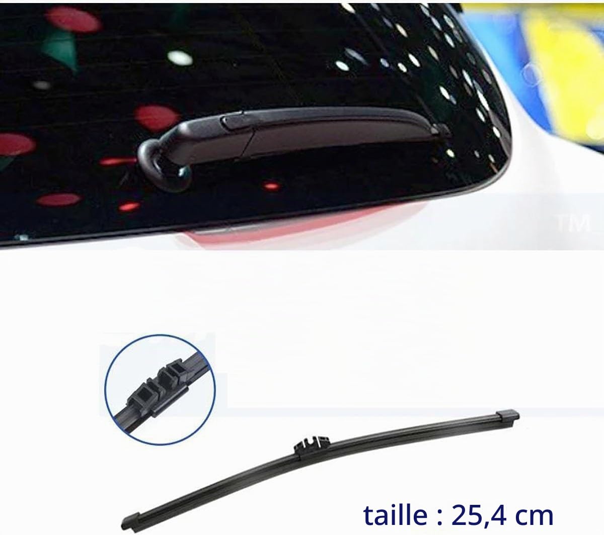 Kit de 3 Essuie-Glaces Compatible avec Clio 4 (2012-2018) | Avant 26"+14" & Arrière 10" | Silencieux