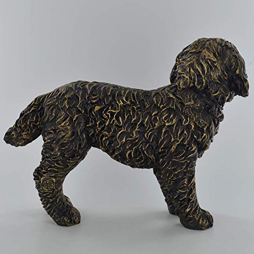 Estatua de Perro Cockapoo grande en bronce frío 17cm miniatura 5
