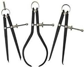 3 Piece Spring Metal Steel Outside and Inside Hand Caliper Divider Tool Set Kit