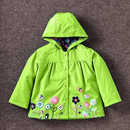 Toddler Girls Jacket Waterproof Rain Fall Winter Fleece-Lined Hooded Lightweight Zip Outdoor Packable Windproof Clothes2