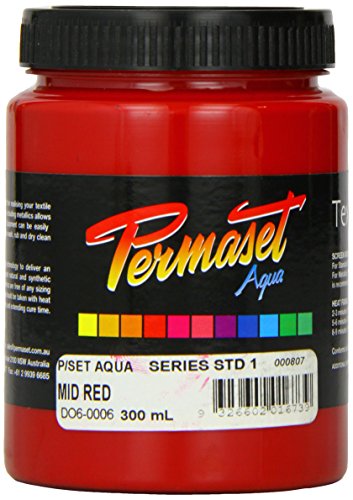 Permaset Aqua - Tinta para serigrafía textil (300 ml, ecológica, color rojo brillante)