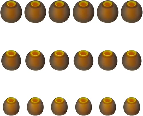 Miniatura 6 de Puntas de repuesto de auriculares de silicona suave para auriculares intrauditivos (agujero interior de auriculares de 0.150 in a 0.165 in), 9 pares