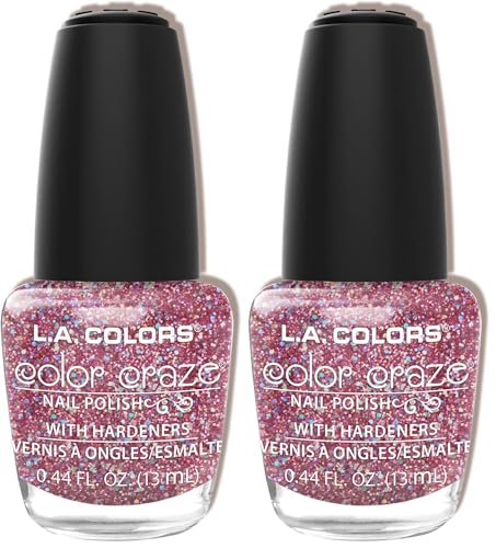 Image of L.A. COLORS Color Craze Nail Polish, Cocktail CNP542 (Pack of 2)