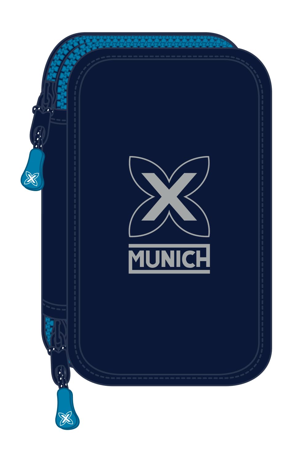 Safta Munich Nautic, Children's School Pencil Case, Pencil Case with Colours, with 28 Tools Included