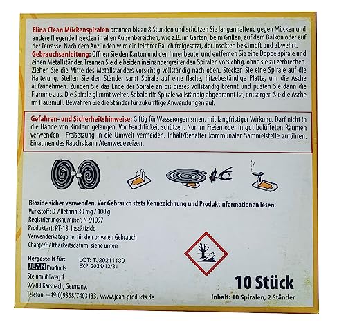 20x Anti-Mücken-Spirale Insektenspriale gegen Mücken Mückenschutz Mückenspirale