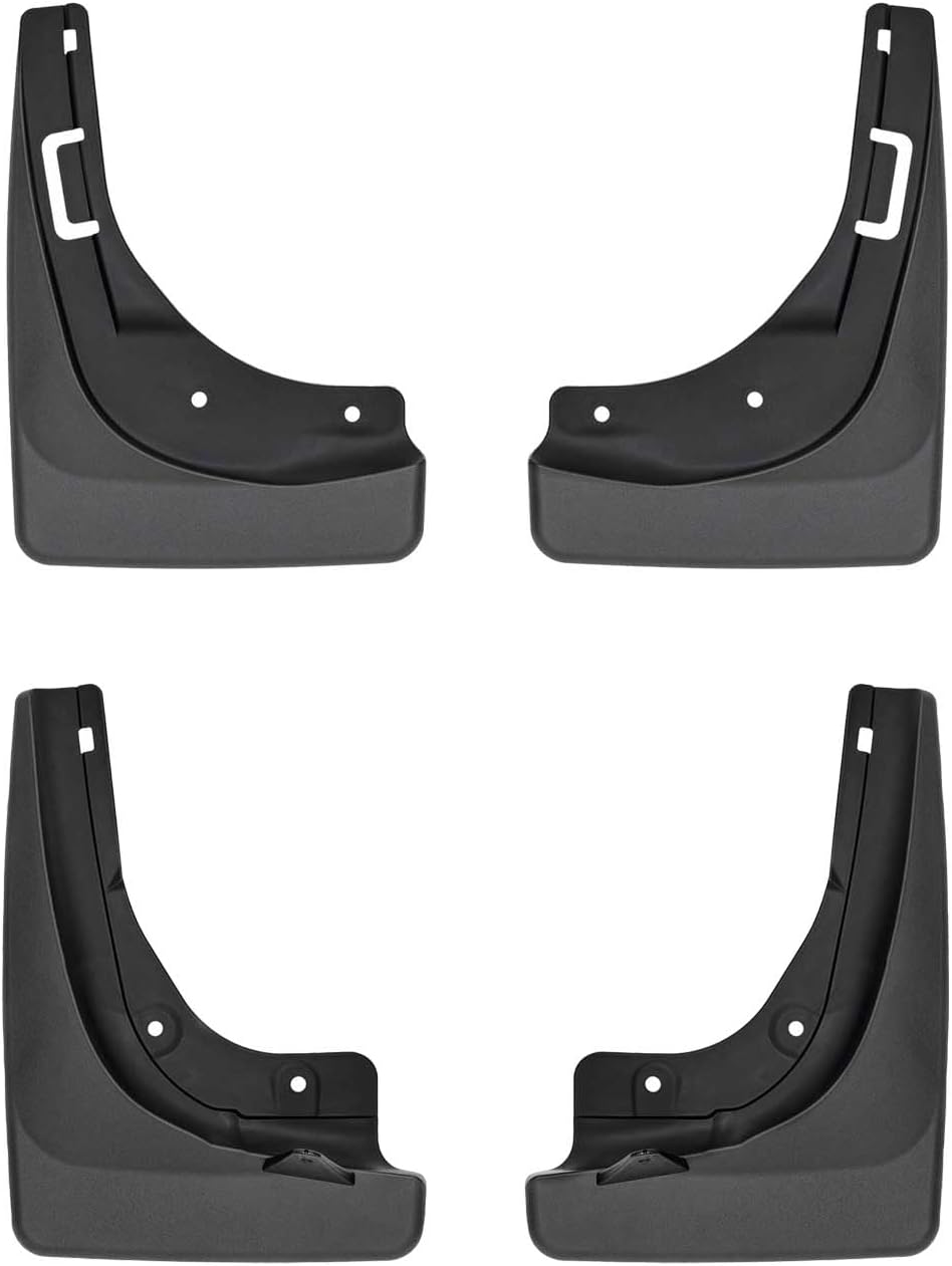 Custom No Drill Splash Guard MudFlaps for Tesla Model Y - Front & Rear Set (110181-120181), Black