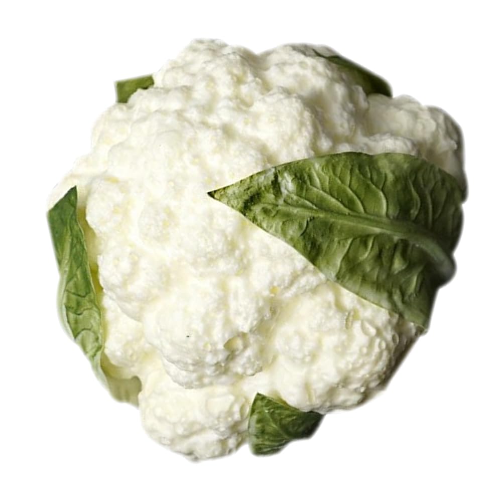 Coliflor blanca simulada para sesiones de fotografía culinaria y atrezo de estudios