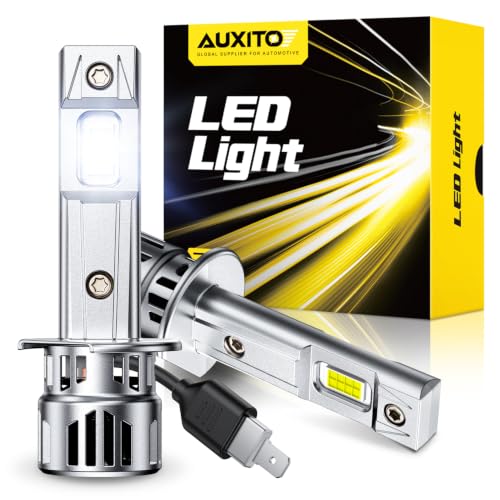 Image of AUXITO Upgraded H1 Bulb, 80,000LM 15X Brighter, 6500K White, 2PCS | 80K Super Bright, 60K Long Life Service, H1 Halogen Replacement, H1 Fog Replacement, 5 Min Install