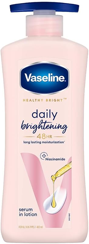 Vaseline Healthy Daily Body Lotion with Vitamin B3, Lightweight Daily Use Moisturizing Lotion – 400 ml (13.52 fl oz)