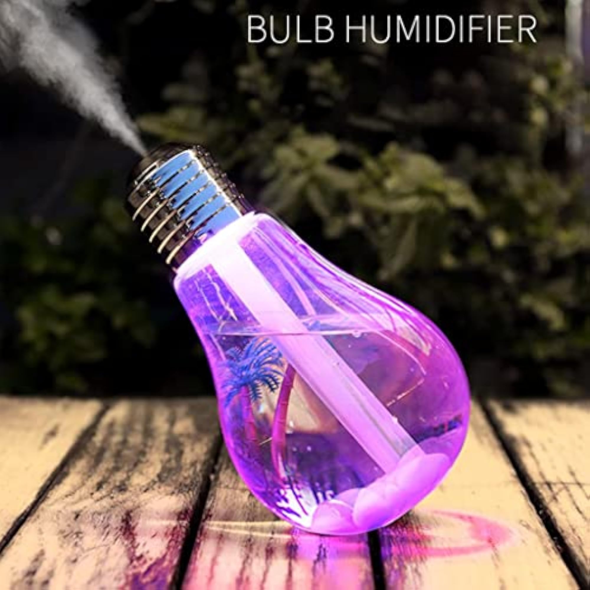 Creative LED Bulb Essential Oil Diffuser, Aromatherapy Humidifier