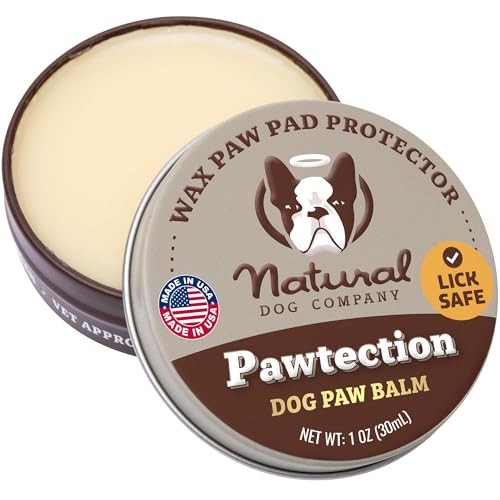 Natural Dog Company PawTection Balm 1 oz Tin – Dog Paw Protection with Shea Butter & Calendula –...
