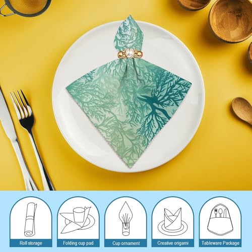 Servilletas de Tela Cuadradas Blancas Pack x4 miniatura 7