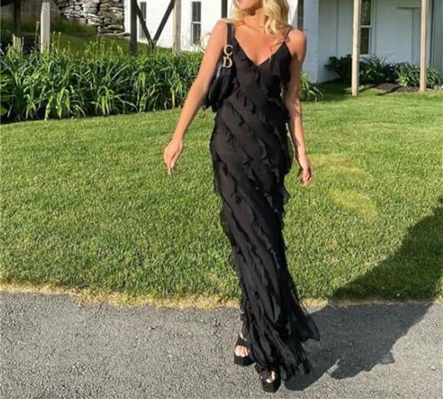 Women Summer Elegant Sling Midi Ruched Bodycon Dress Solid Color Backless Slim Party Cocktail Dresses2