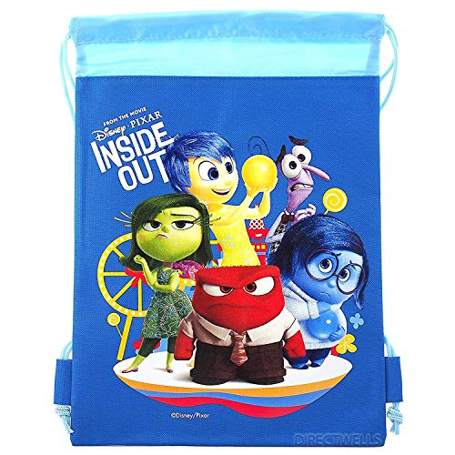 Disney Inside Out Authentic Licensed Drawstring School Bag Backpack (Blue)